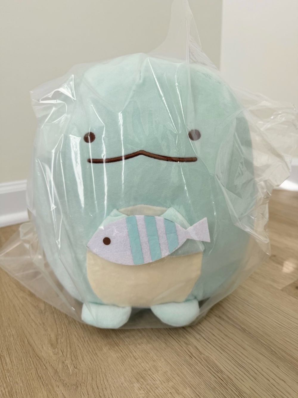 NWT San-X Sumikko Gurashi Tokage Holding Fish 12" Plush